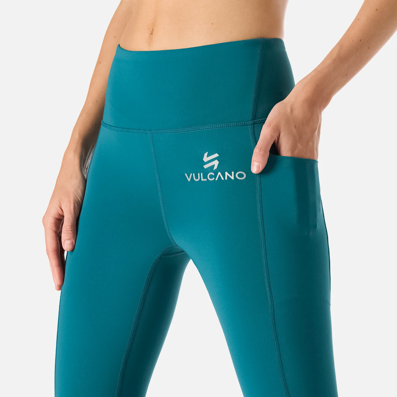 Calza Mujer Built To Move Compressive 7/8 Super High Rise Leggins Petroleo Vulcano - Image 5