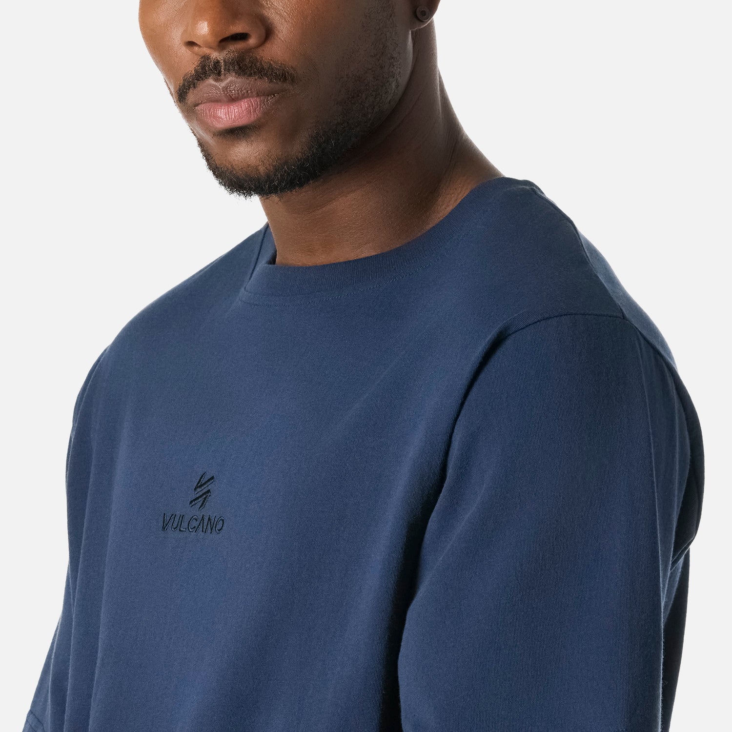 Polera Hombre Cool Down T-Shirt Azul Marino Vulcano - Image 5