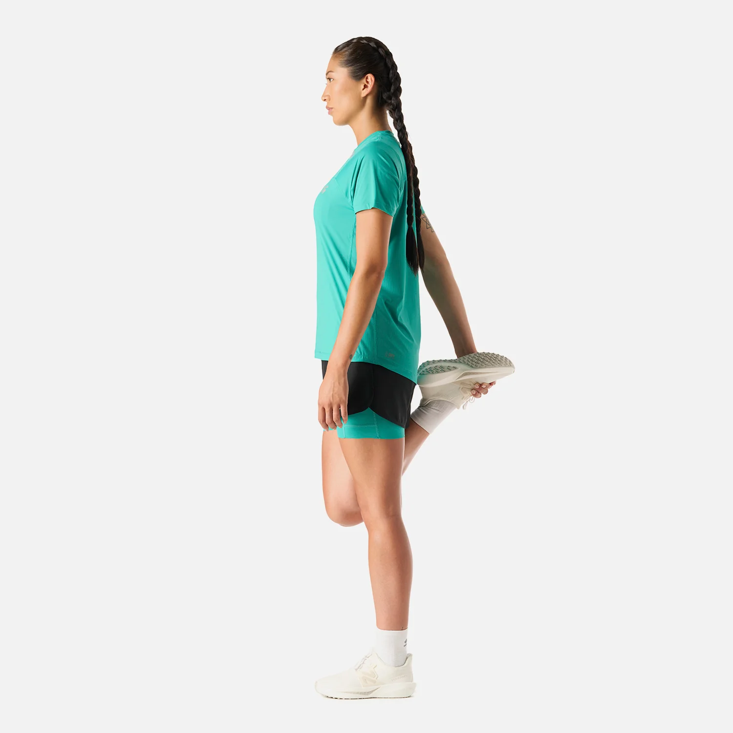 Shorts Mujer Built To Move 2-in-1 2,5" Shorts Negro / Turquesa Vulcano - Image 3